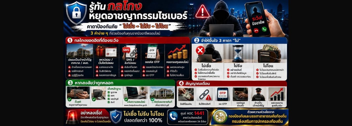 รู้ทันกลโกง หยุดอาชกรรมไซเบอร์