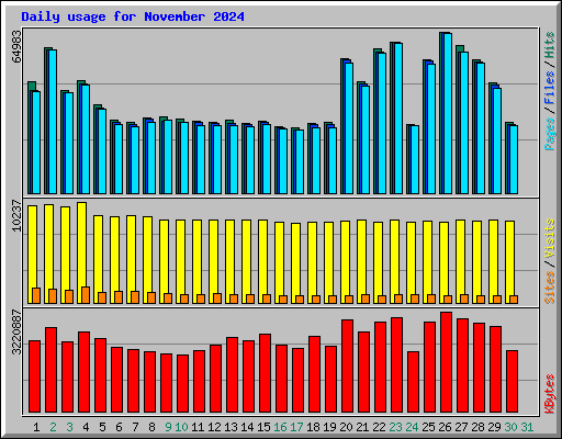 Daily usage for November 2024