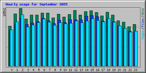 Hourly usage for September 2025